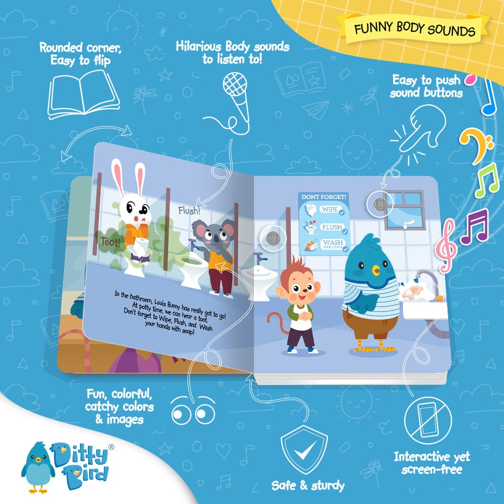 Ditty Bird Musical Books - Funny Body Sounds - Image 3