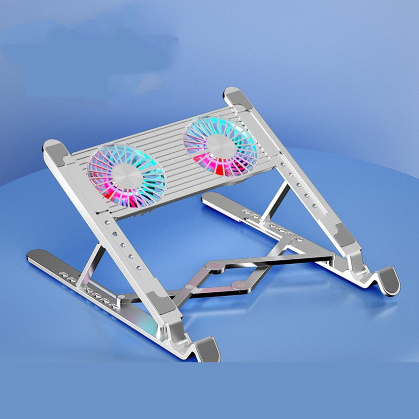 Folding Laptop Stand with Cooling Fan - Twin Fan Aluminum Alloy