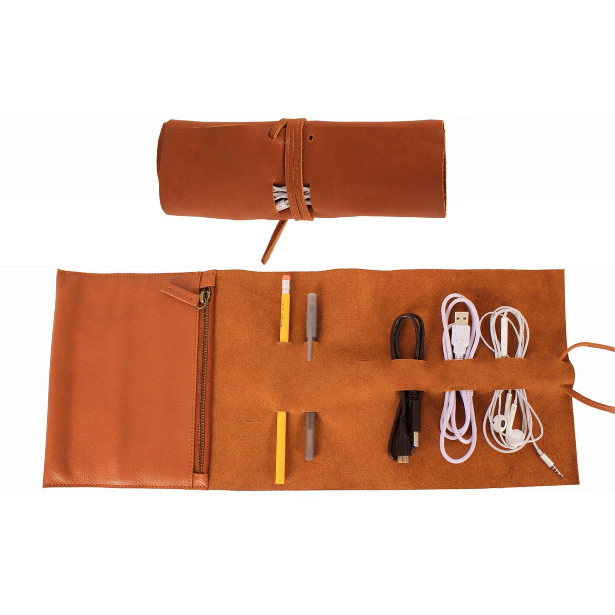 Leather Tech and Accessory Roll