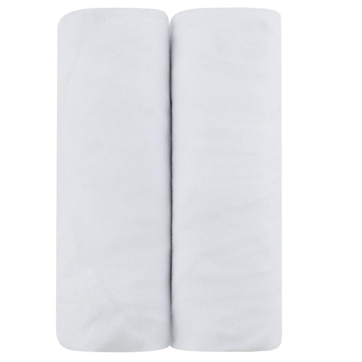 Ely's & Co. 2 Pack Changing Pad Covers - Solid White - Image 2