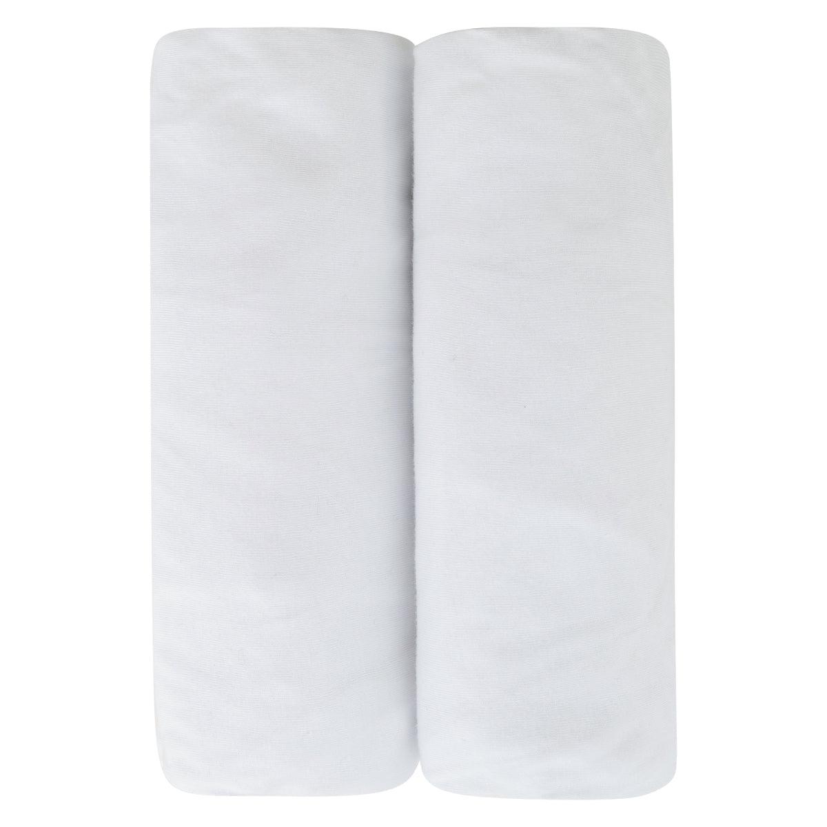 Ely's & Co. 2 Pack Pack n Play Sheets - Solid White - Image 2
