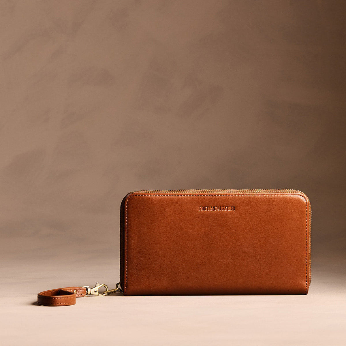 Empire Zip Wallet - Vintage Tan