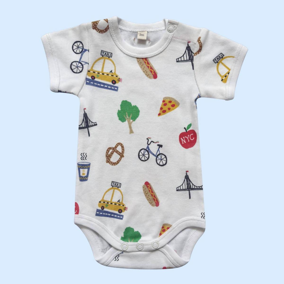 Estella Organic Baby Onesie – NYC Print Gift - 0-3M - Image 2