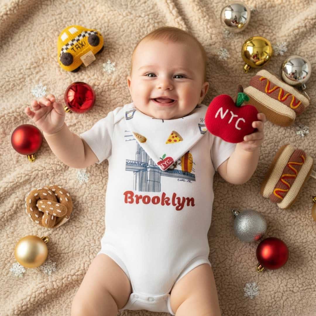 Estella Organic Baby Onesie with Brooklyn Buddies - 0-3 Months - Image 3