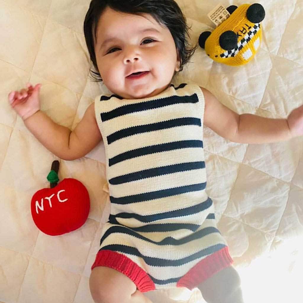 Estella Organic Baby Toy - Big Apple Rattle - Image 3