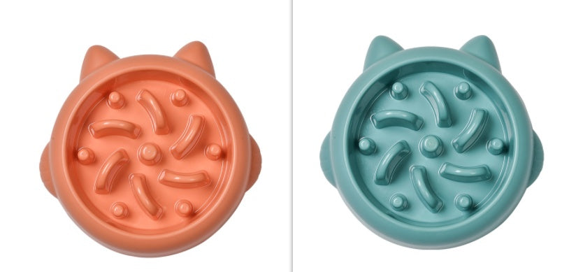 Pet Slow Feeder Bowls for Dogs & Cats - Set