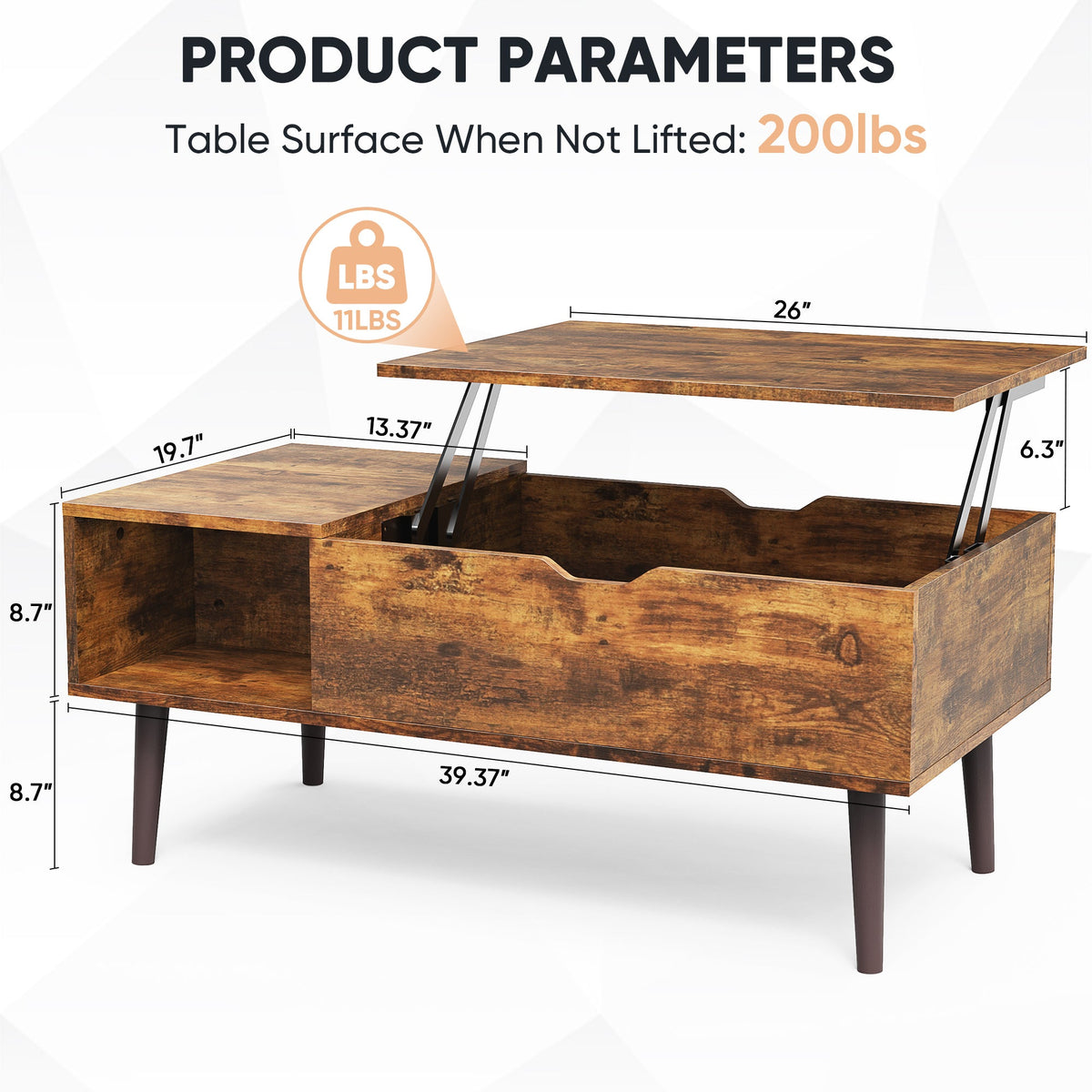 Modern Living Room Coffee Table - Image 8