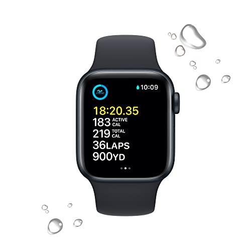 Apple Watch SE 2nd Gen 40mm (GPS + Cellular) Midnight Aluminum Case with Midnight Sport Band M/L - MNTN3LL/A - Image 4