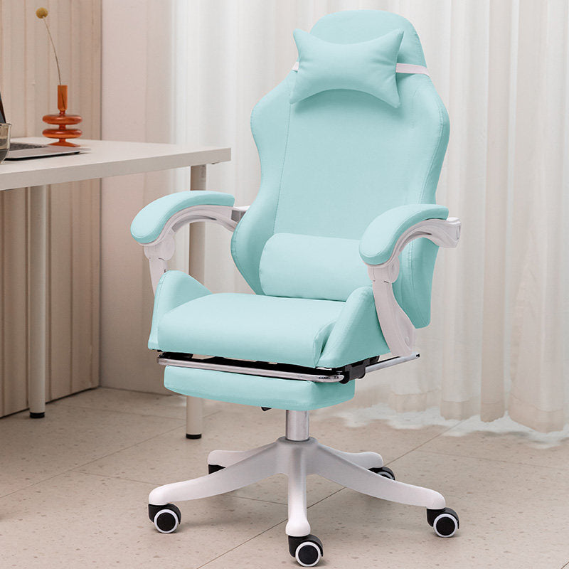 Ergonomic Reclining Esports Computer Chair - Green with feet