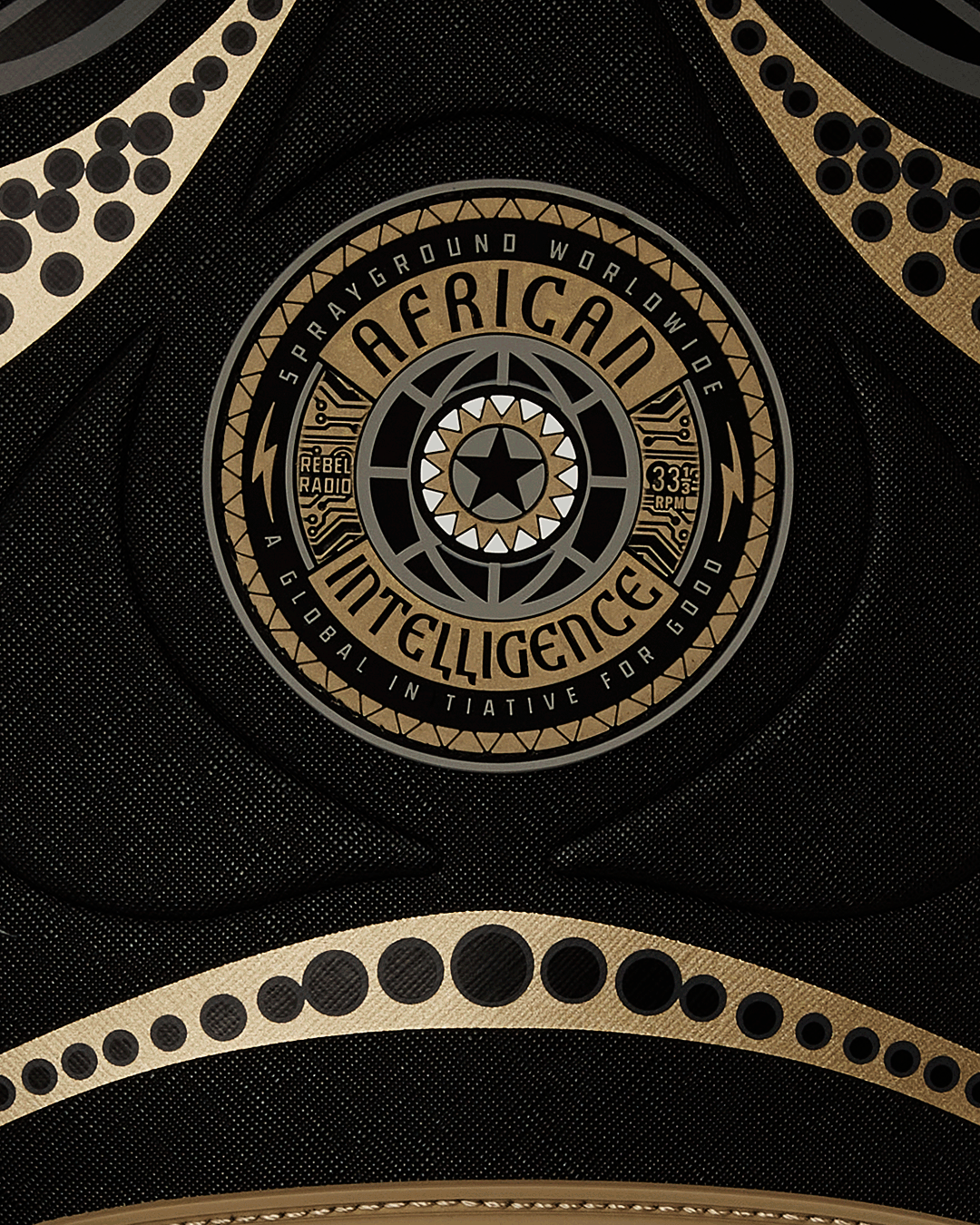 A.i. African Intelligence Sharks of the Gold Ocean Backpack - Sandflower Collab - Image 11