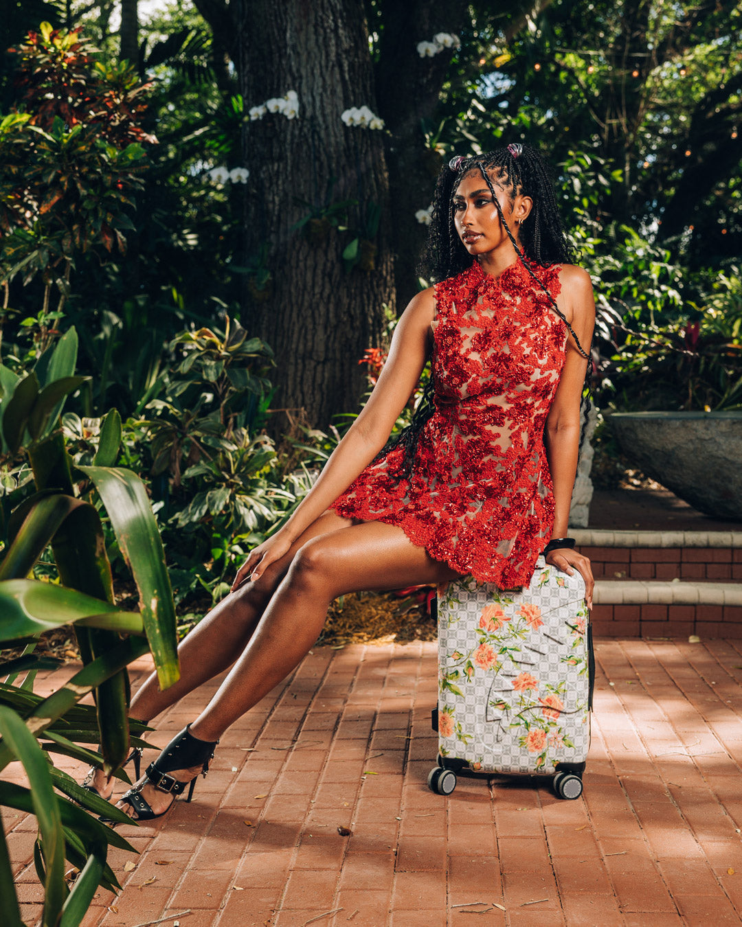 A.i. African Intelligence Elegant Energy Sharkitecture Carry-On Luggage - Sandflower Collab - Image 8