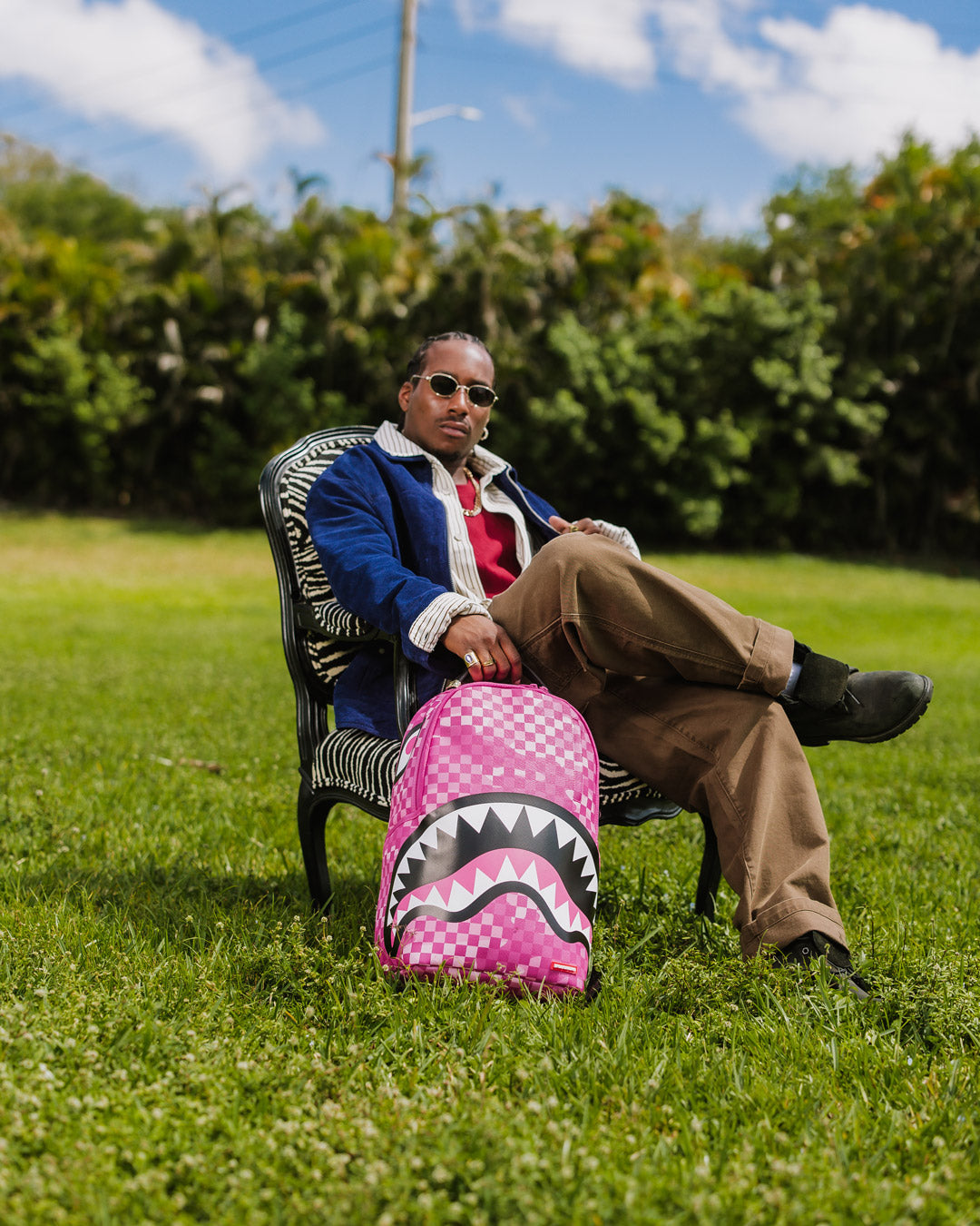 Pink Camocheck Backpack - Image 2