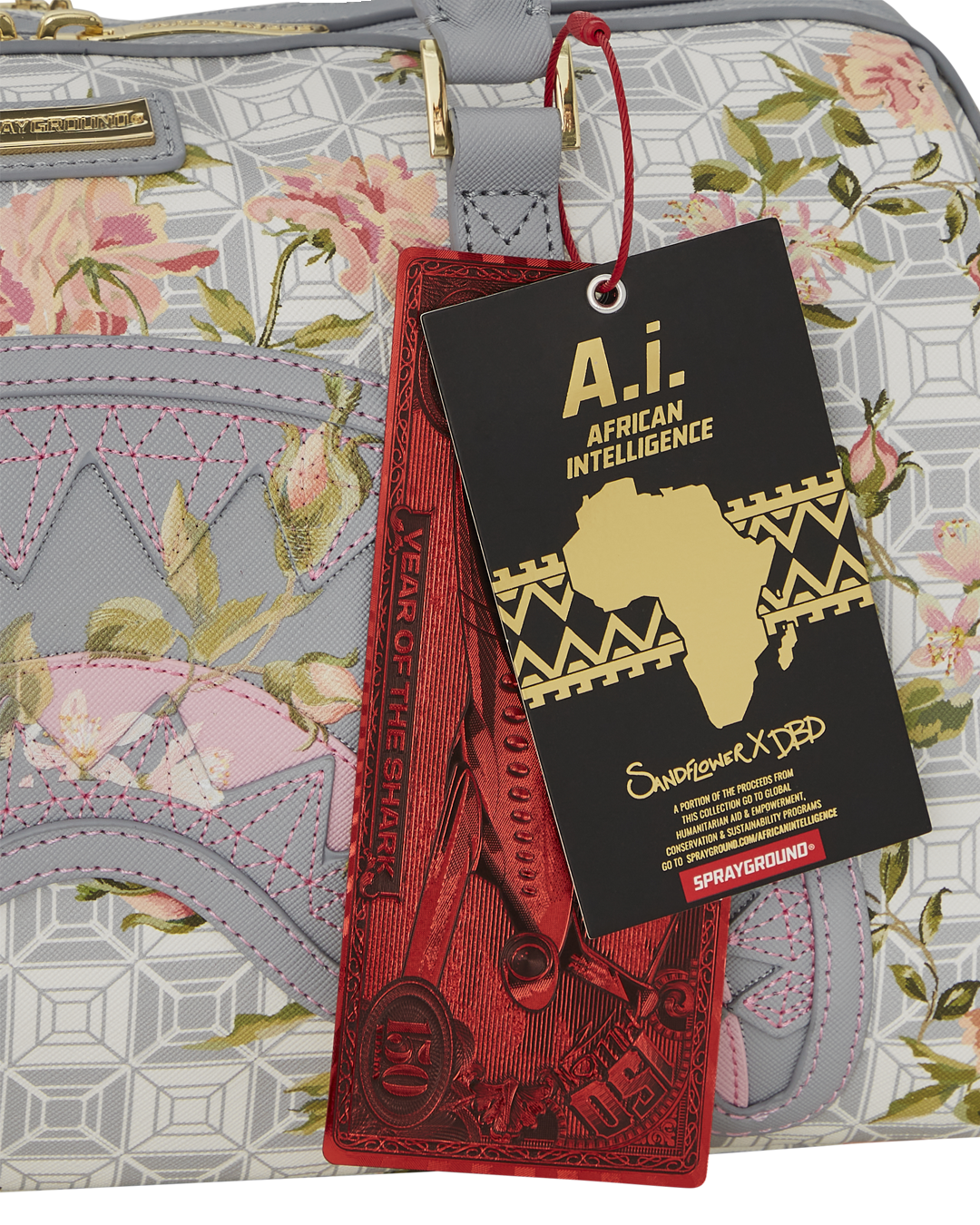 A.i. African Intelligence Elegant Energy Mini Duffle - Sandflower Collab - Image 12