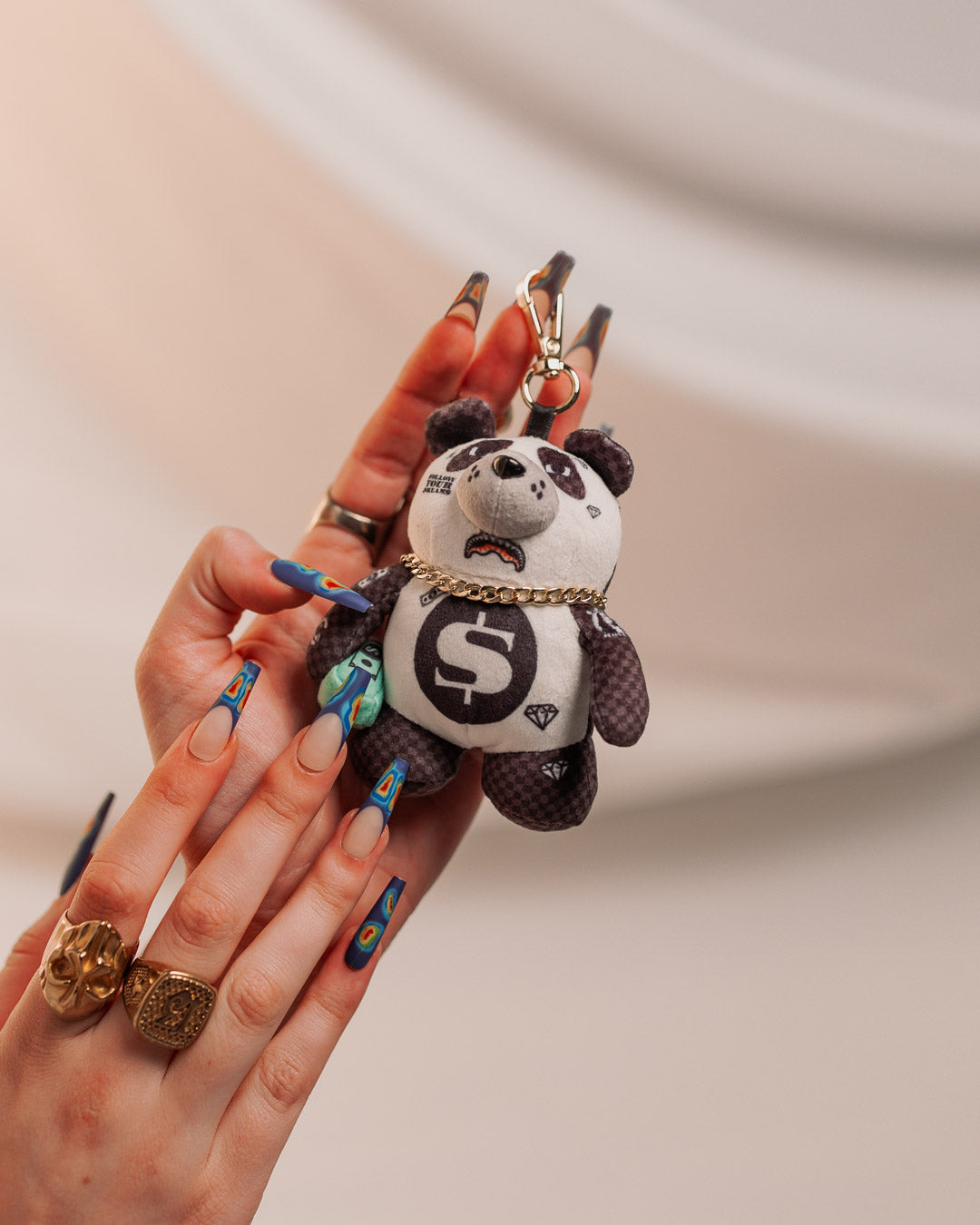 Panda Ski Mask Bear Keychain - Image 2