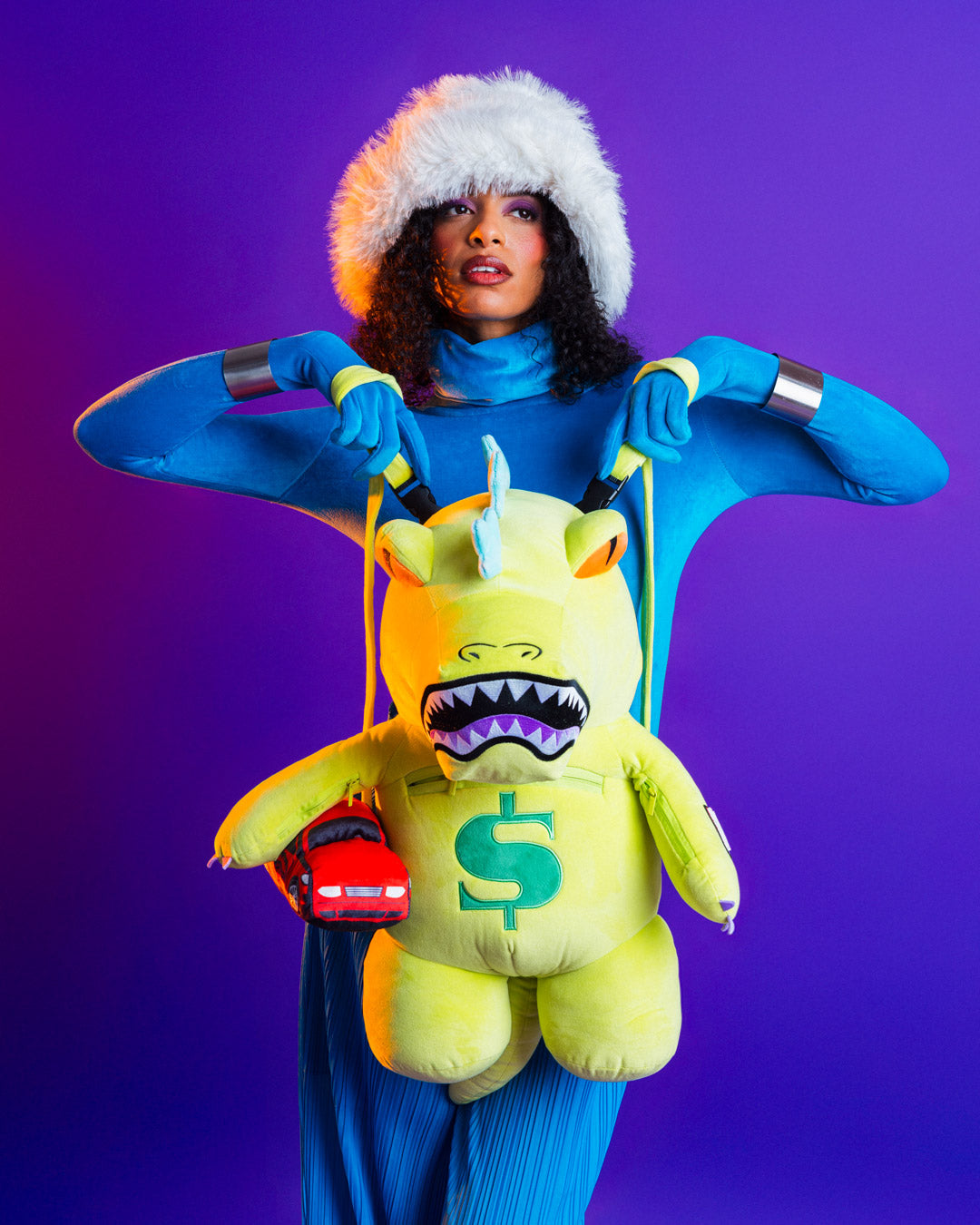 Rugrats Reptar Growl Plush Backpack - Image 4