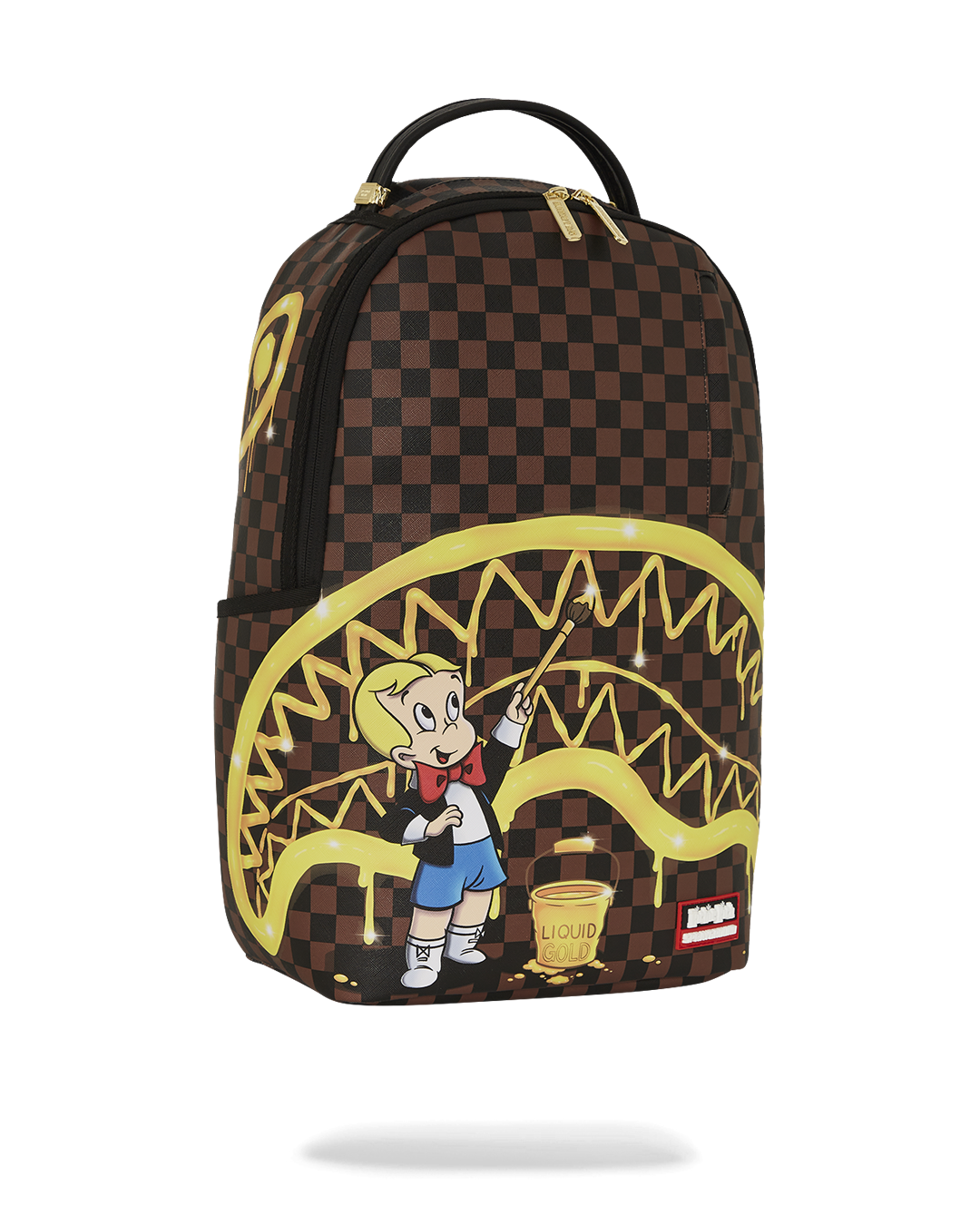 Richie Rich Paint the Shark Gold Backpack - Image 3