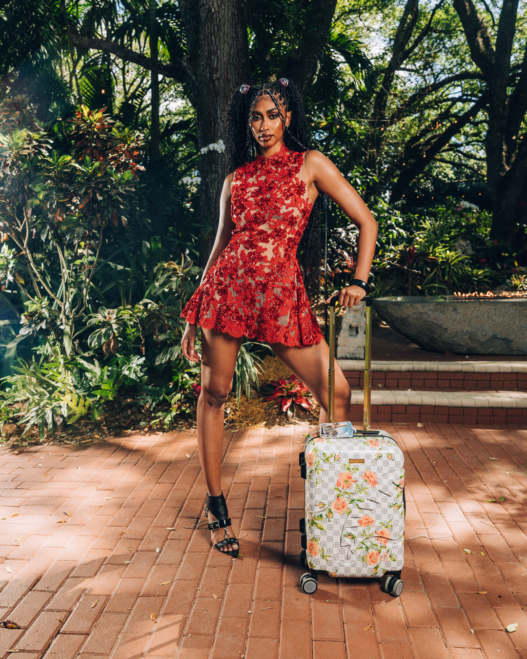 A.i. African Intelligence Elegant Energy Sharkitecture Carry-On Luggage - Sandflower Collab - Image 2