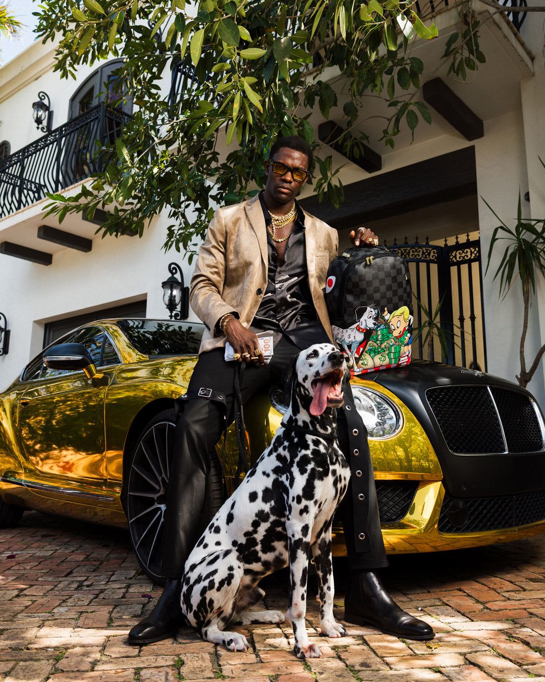Richie Rich Paint the Shark Gold Backpack - Image 2
