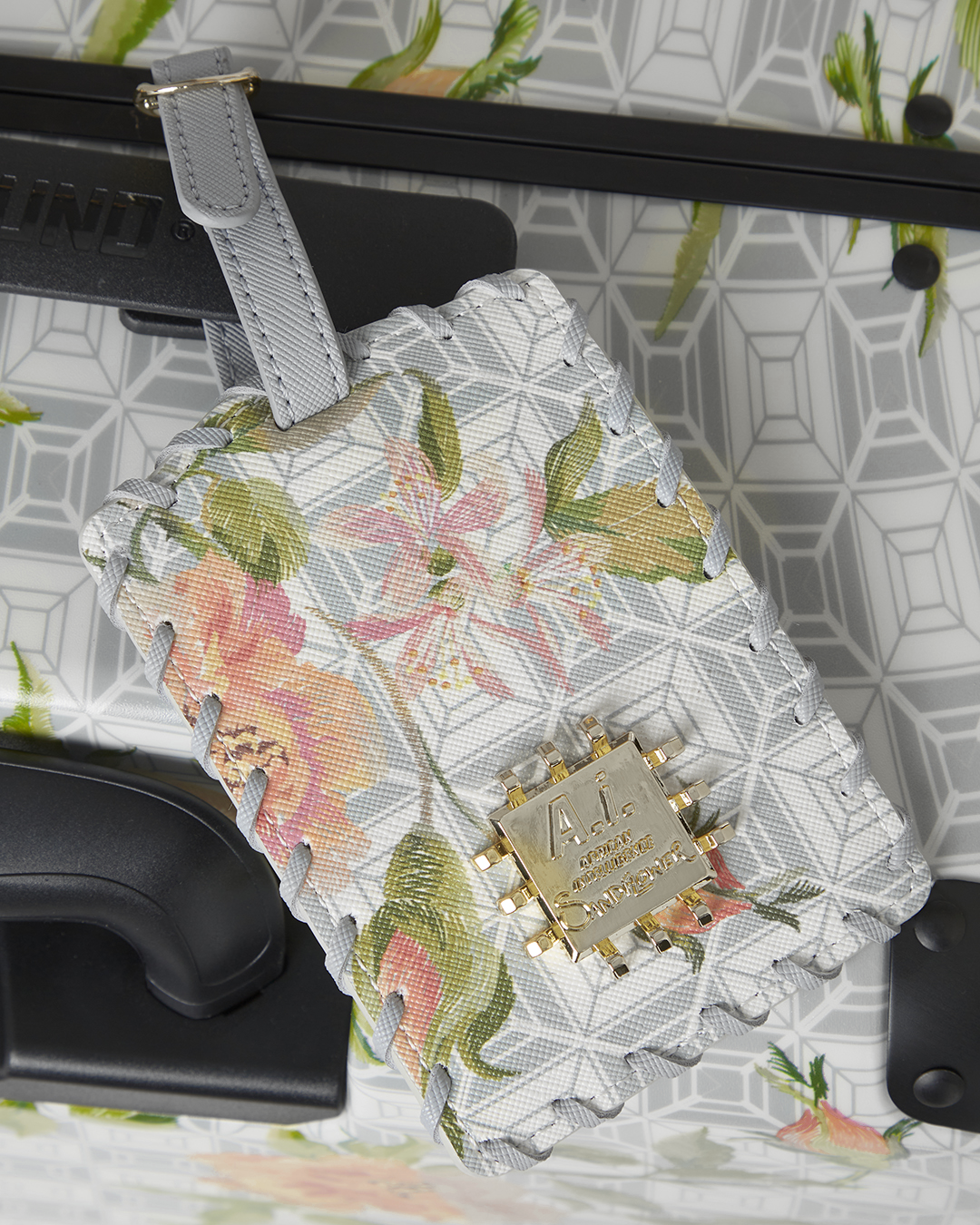 A.i. African Intelligence Elegant Energy Sharkitecture Full Size Luggage - Sandflower Collab - Image 17