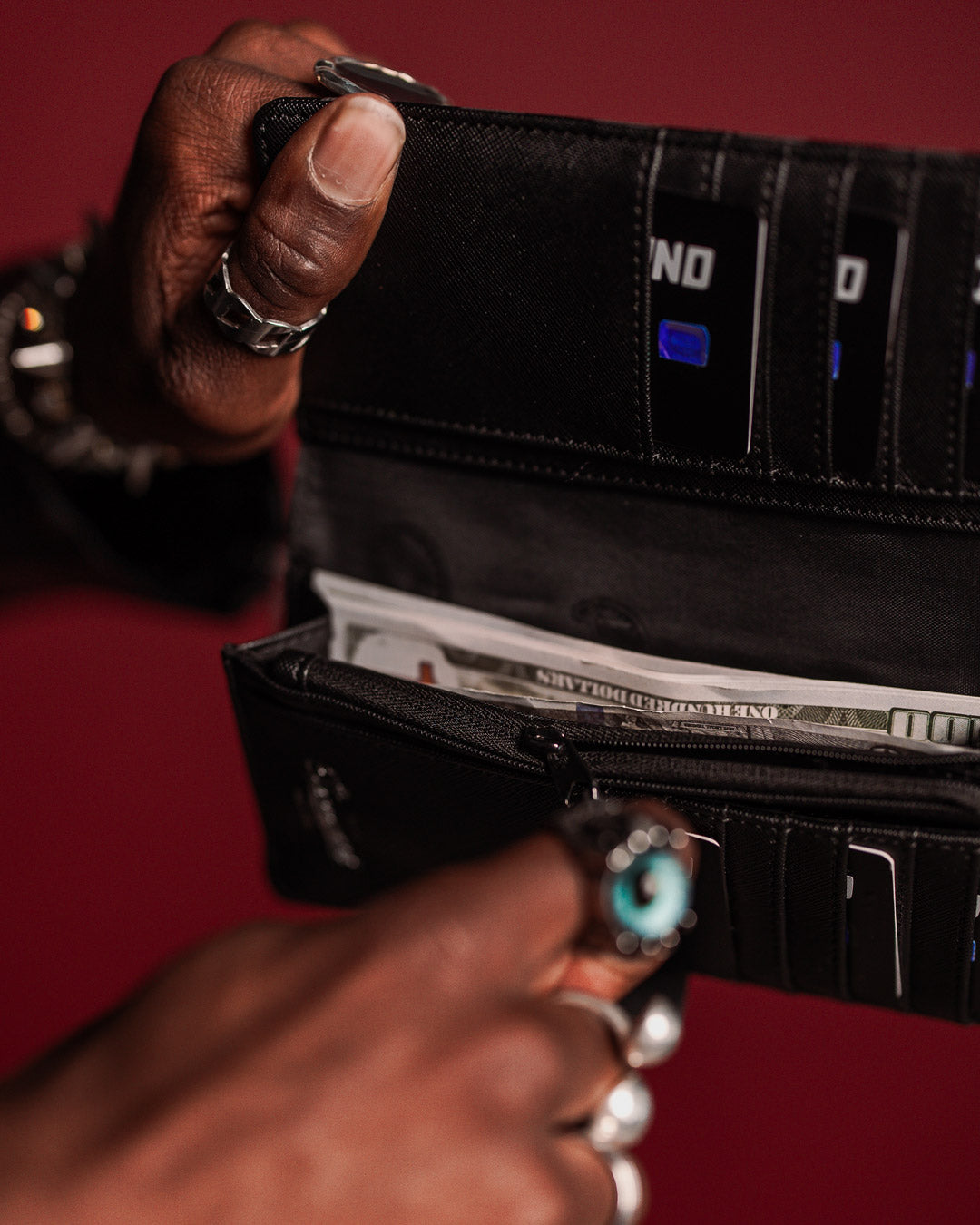 Midnight Chateau Single-Fold Wallet - Image 4