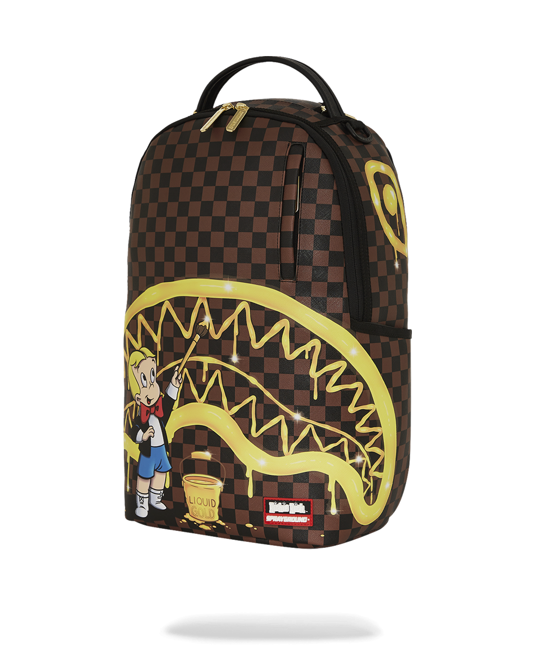 Richie Rich Paint the Shark Gold Backpack - Image 9