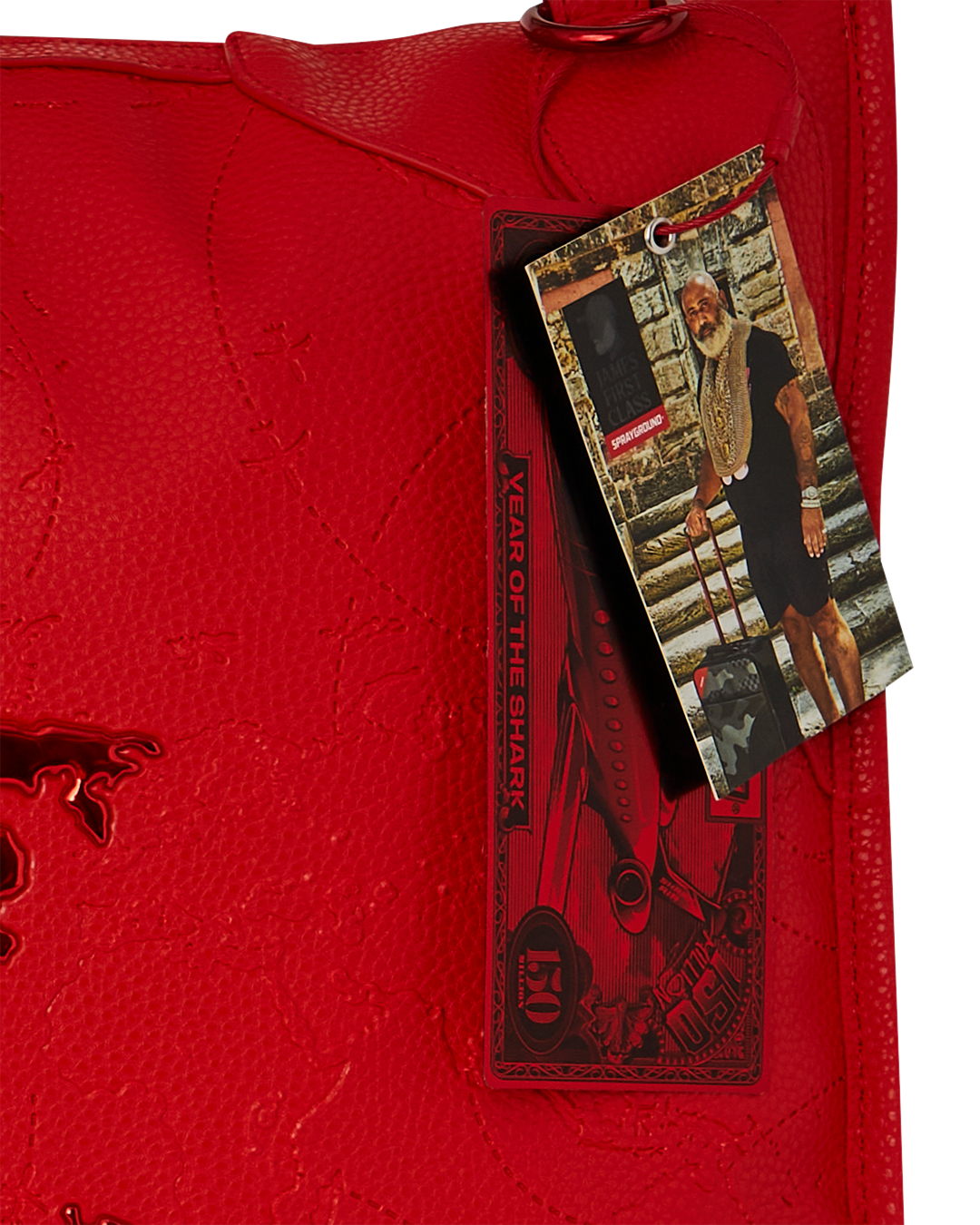 James First Class Ruby Red Pyramid Large Duffle - Image 13