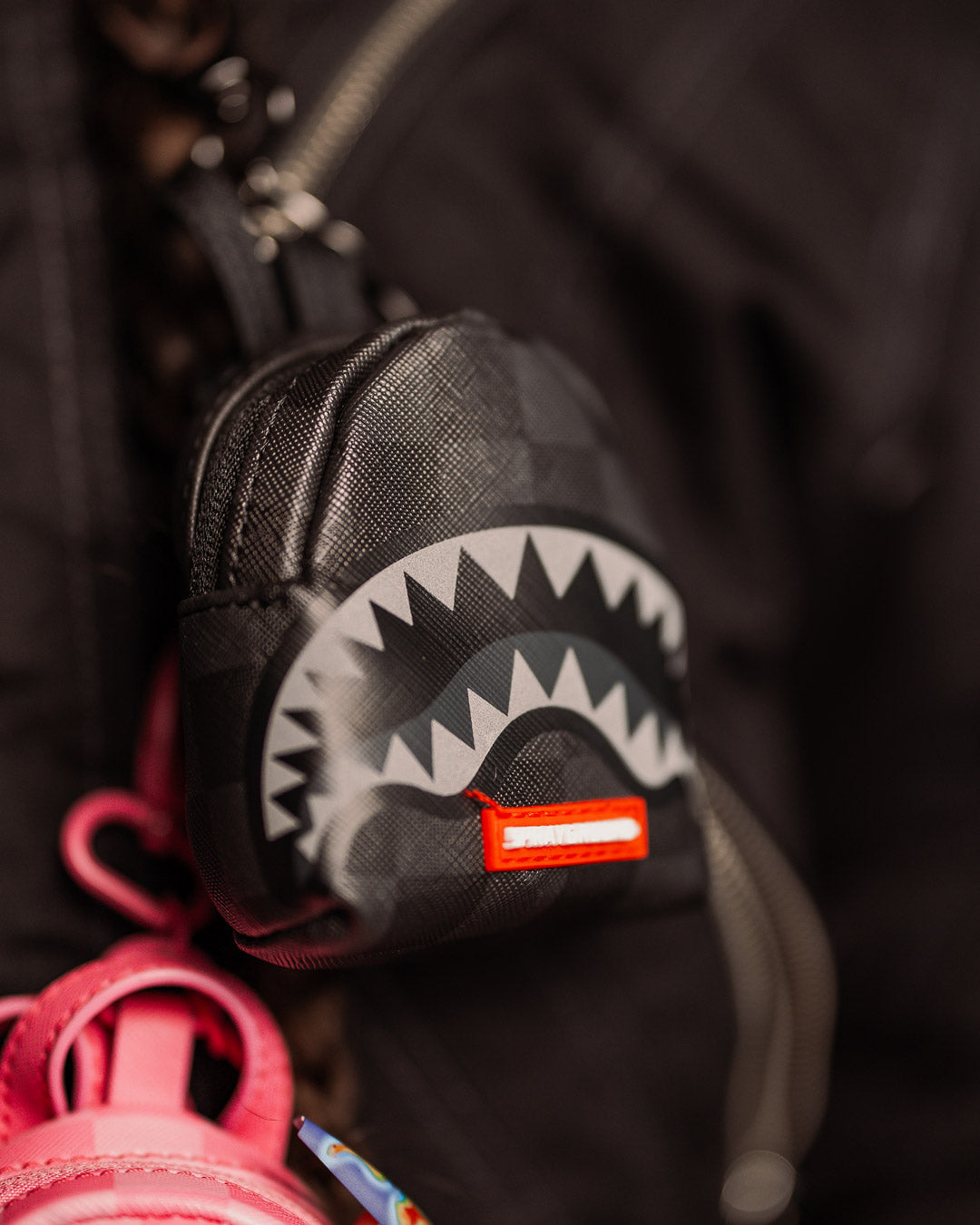 Lights Out Sharks in Paris Backpack Keychain - Image 2