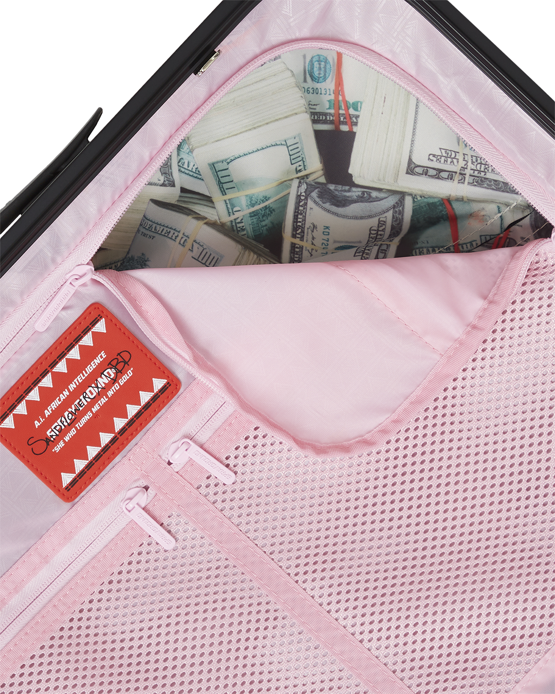 A.i. African Intelligence Elegant Energy Sharkitecture Carry-On Luggage - Sandflower Collab - Image 14