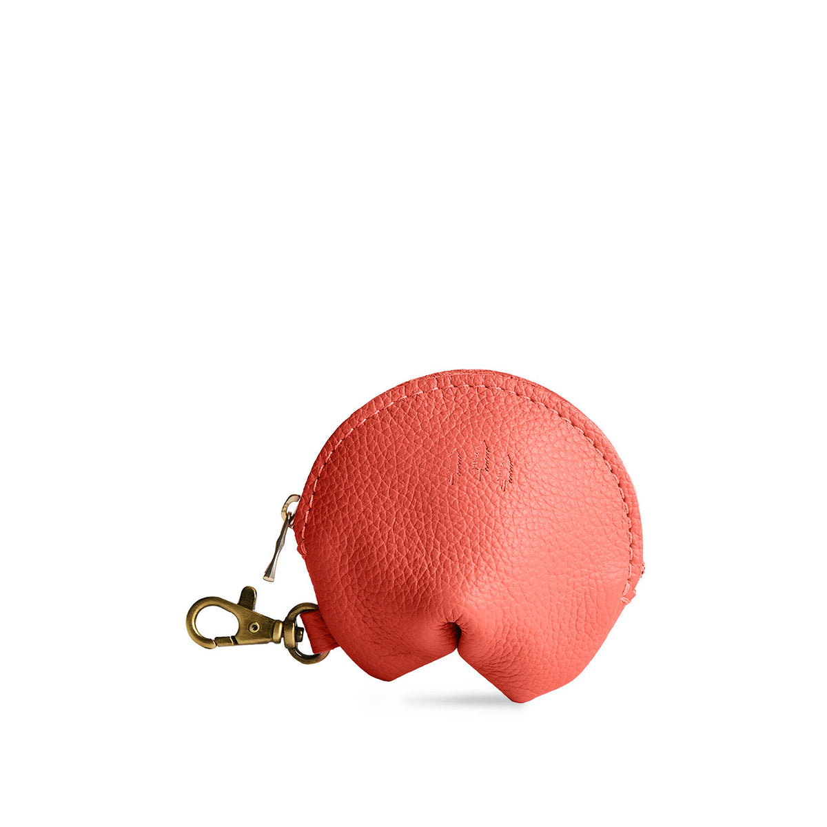 Fortune Cookie Keychain - Coral