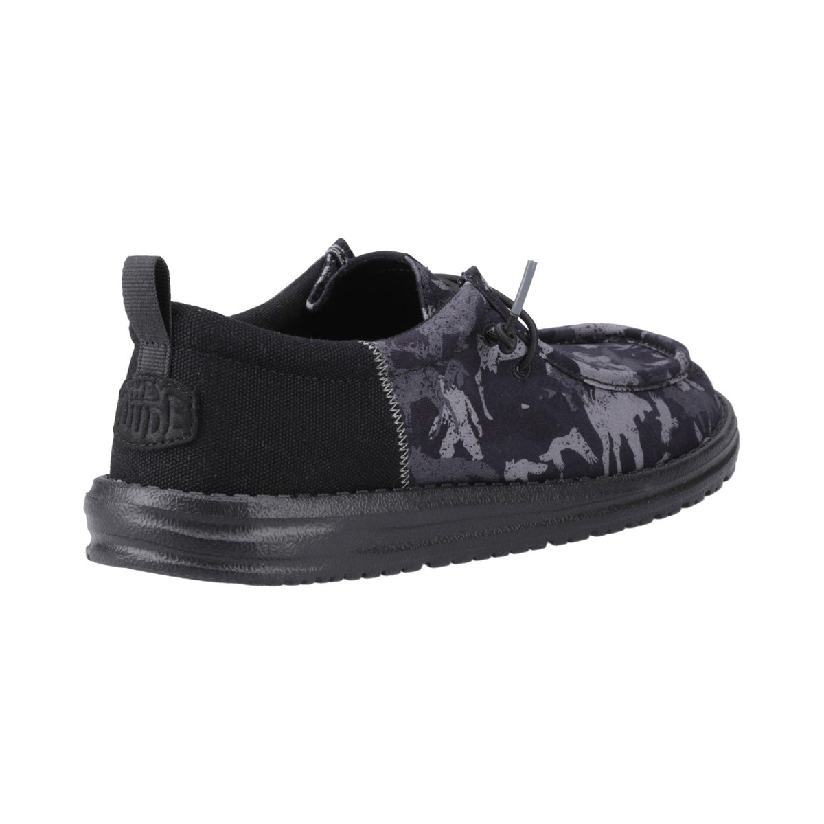 HEYDUDE Wally Funk Hunt Camo Mens Shoes - Black - Image 2