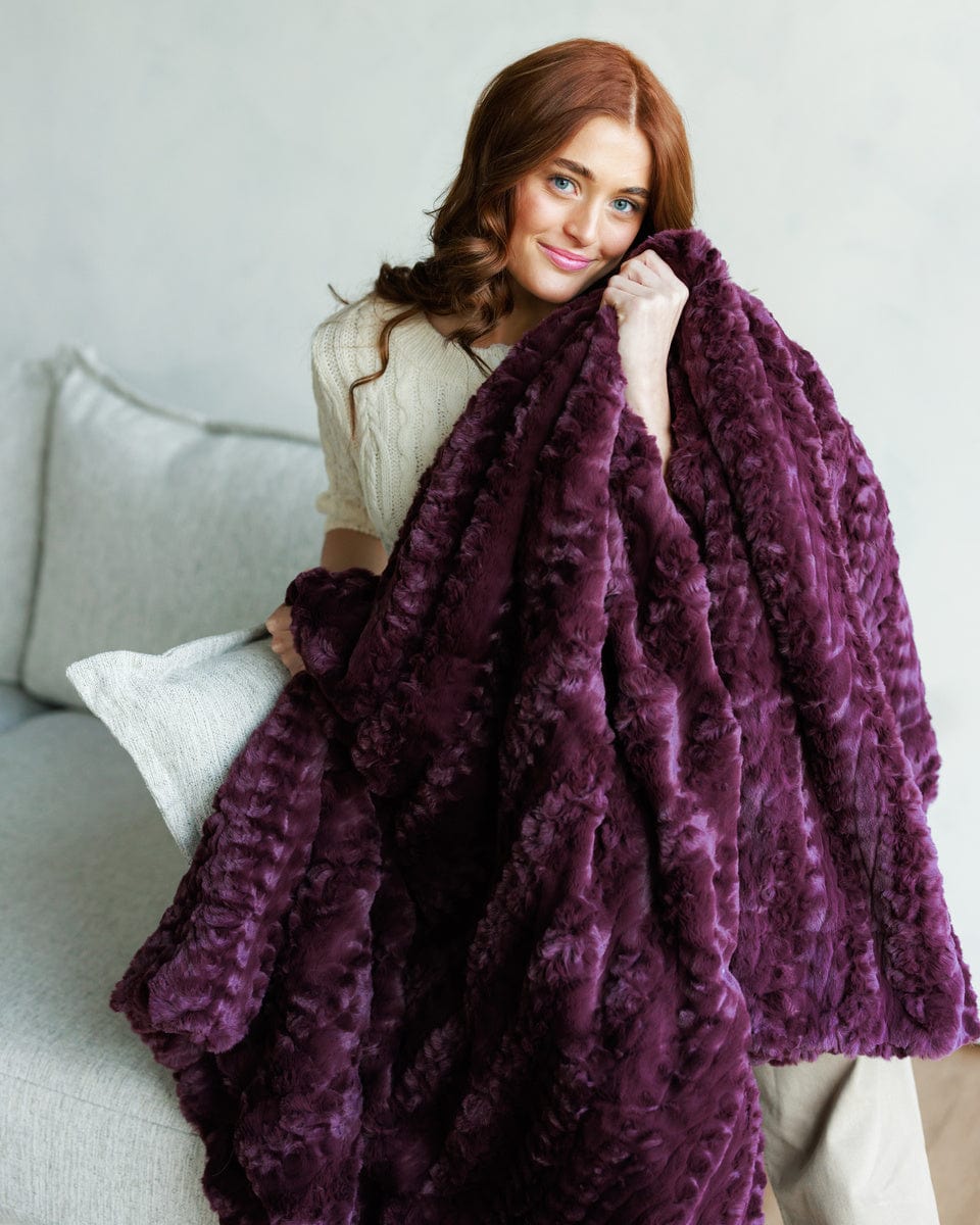 Glossy Ultra Sorbet Plum Blanket - Image 2