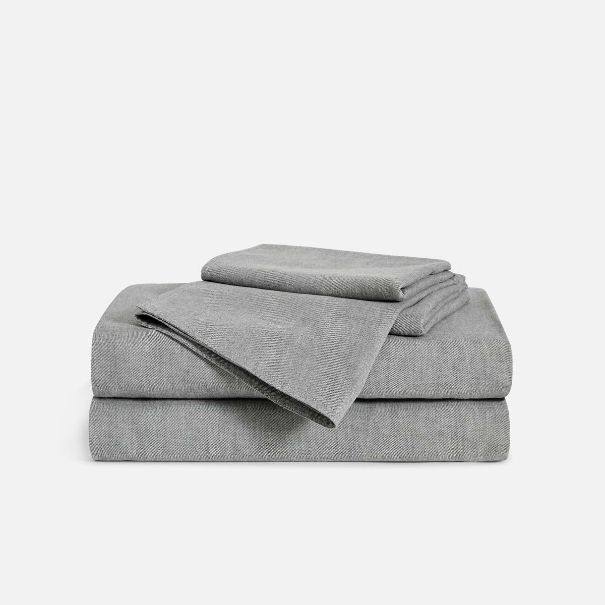 Heathered Cashmere Core Sheet Set - Charcoal