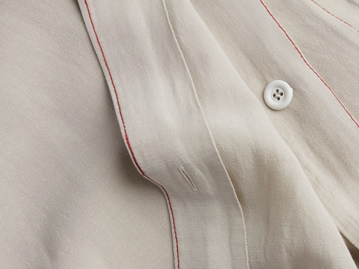 Linen Tencel Duvet Cover - FINAL SALE (Bone with Canyon) - Image 3