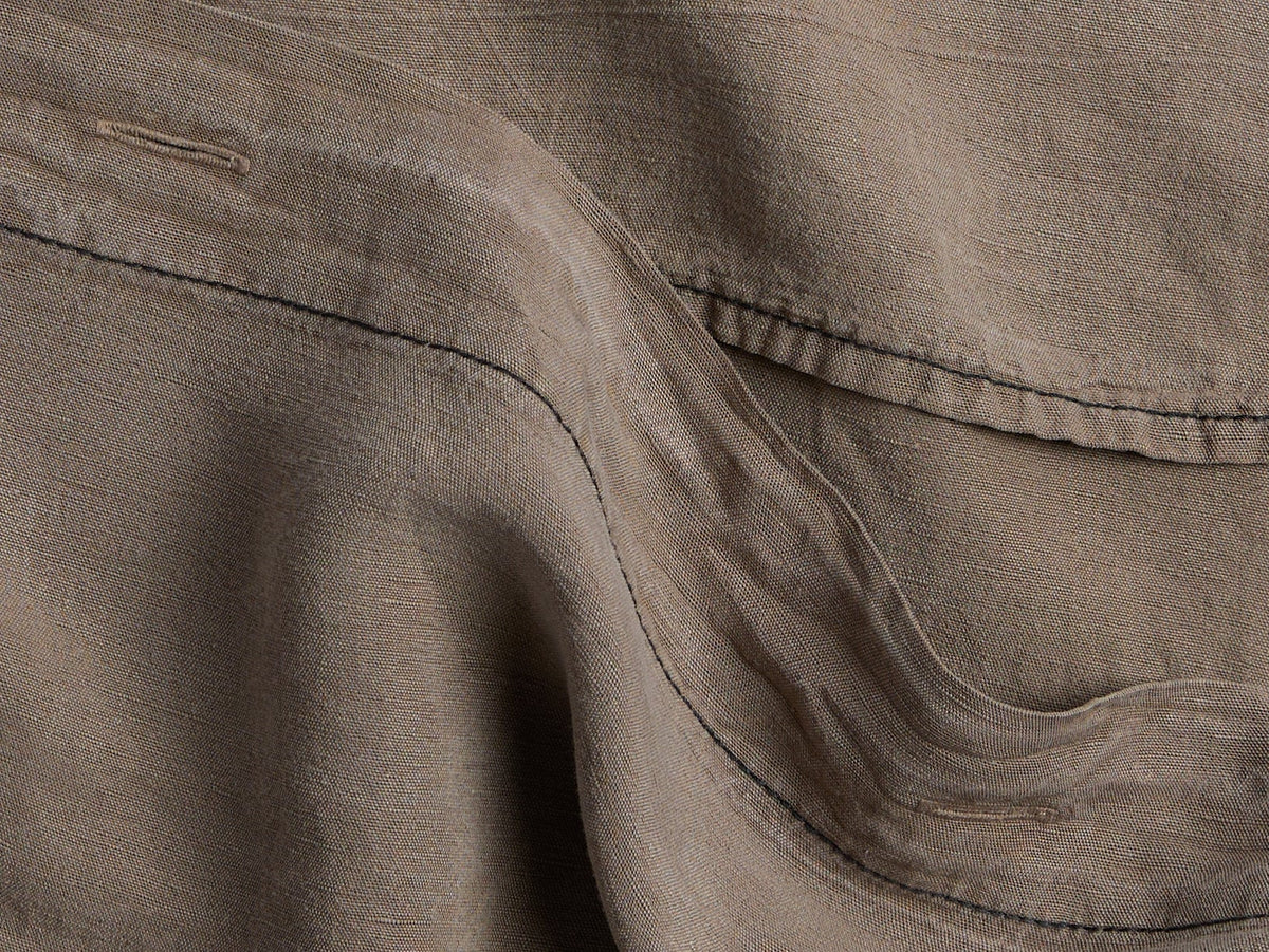 Linen Tencel Duvet Cover Set - Warm Grey K/CK - Image 3