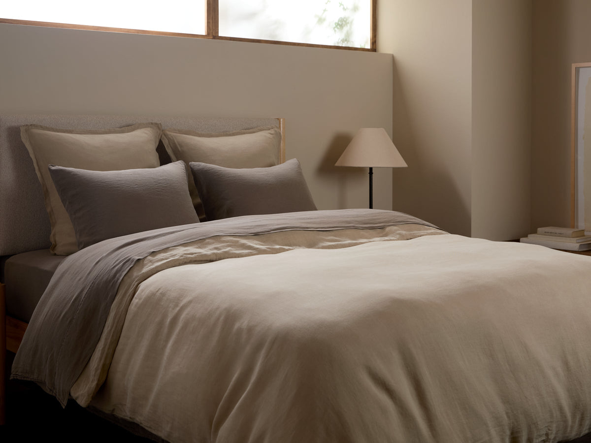 Linen Tencel Sheet Set - Warm Grey K/CK - Image 2