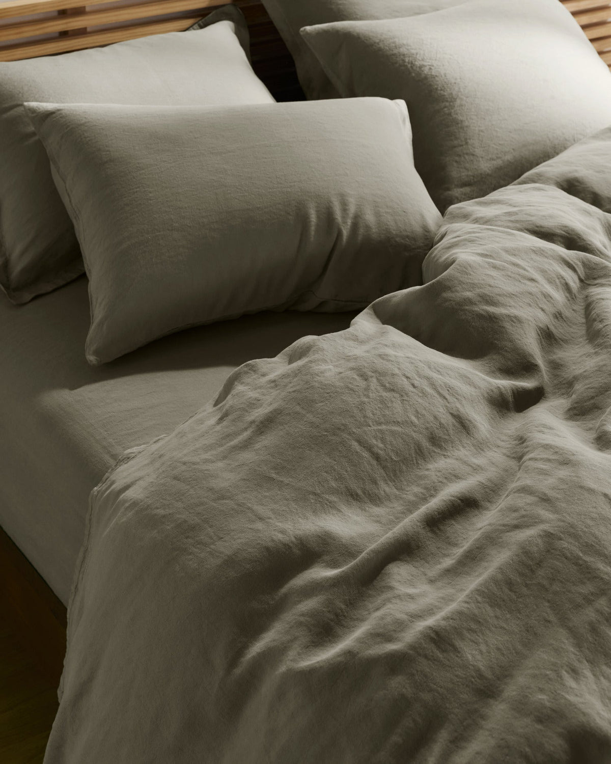 Linen Tencel Fitted Sheet - FINAL SALE (Moss) - Image 2