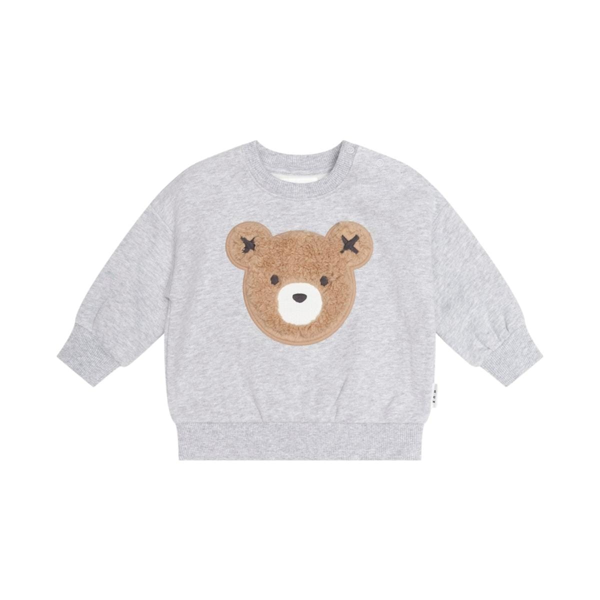 Huxbaby Furry Huxbear Sweatshirt – Grey Marle, 6-12M