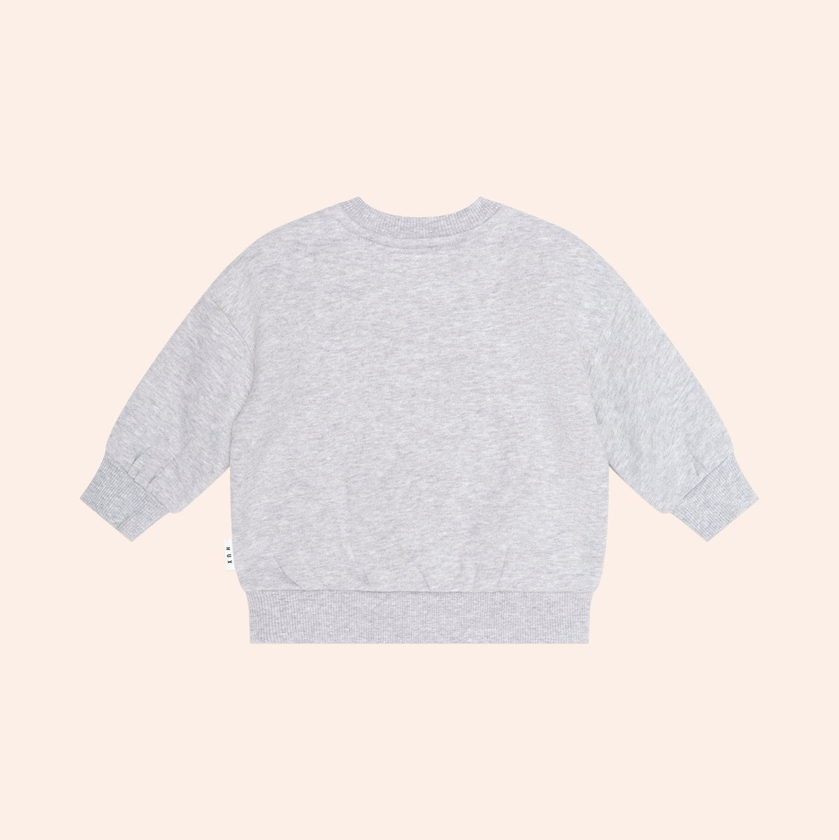 Huxbaby Furry Huxbear Sweatshirt – Grey Marle, 6-12M - Image 2