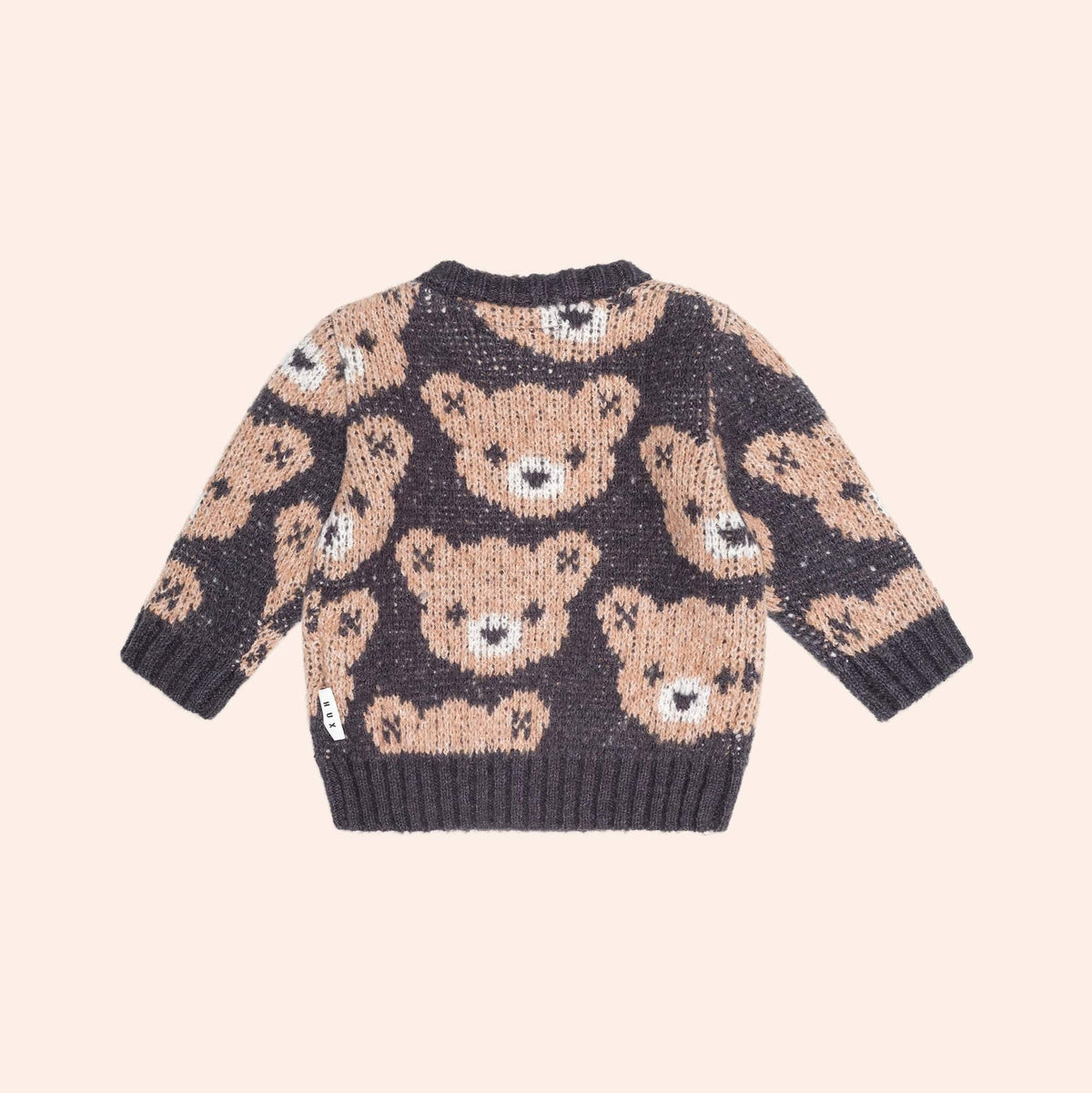 Huxbaby Soft Black Hux Sponge Pullover, 6-12M - Image 2