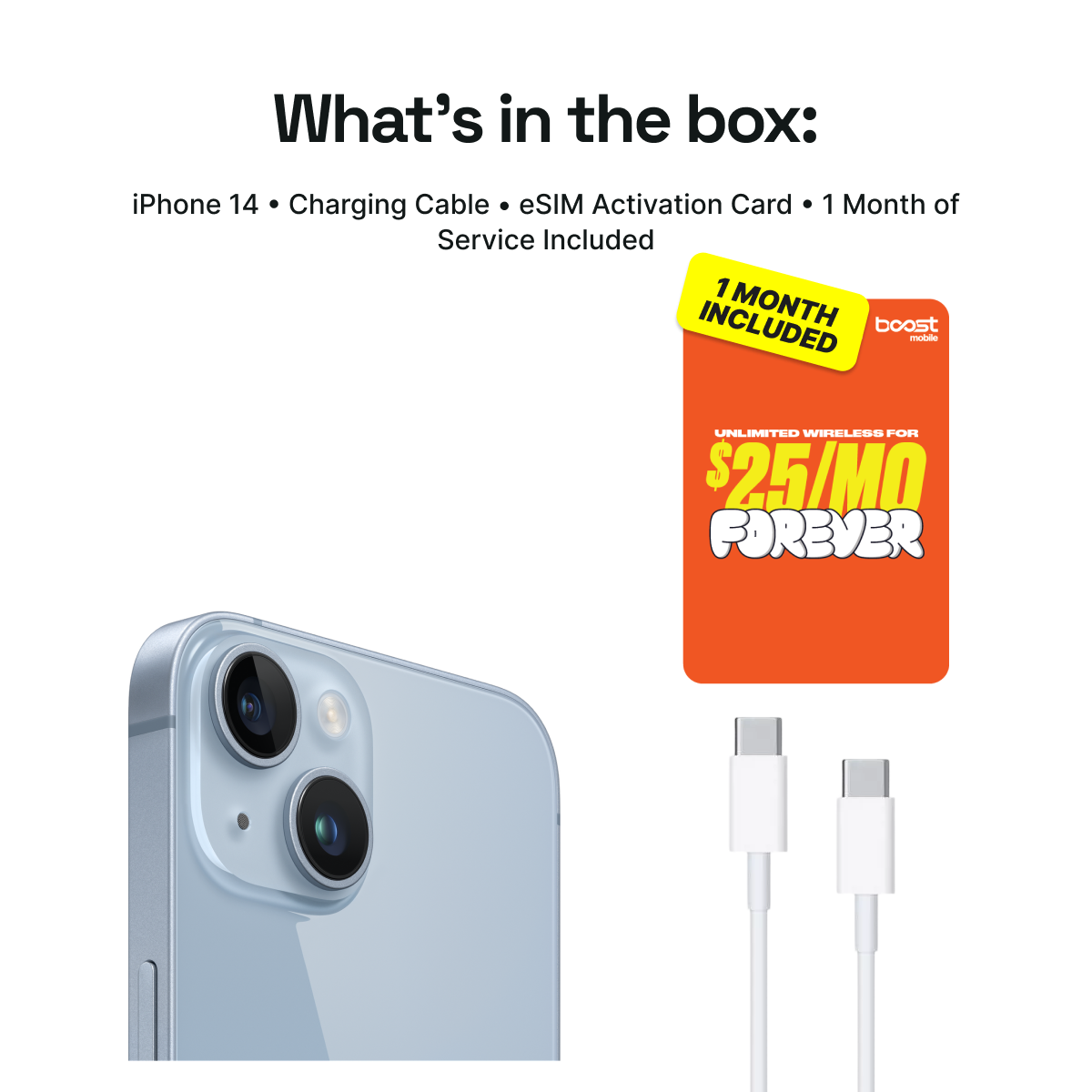 iPhone 14 Connected Pack (Unlocked) + 1 Month Boost Mobile - Image 2