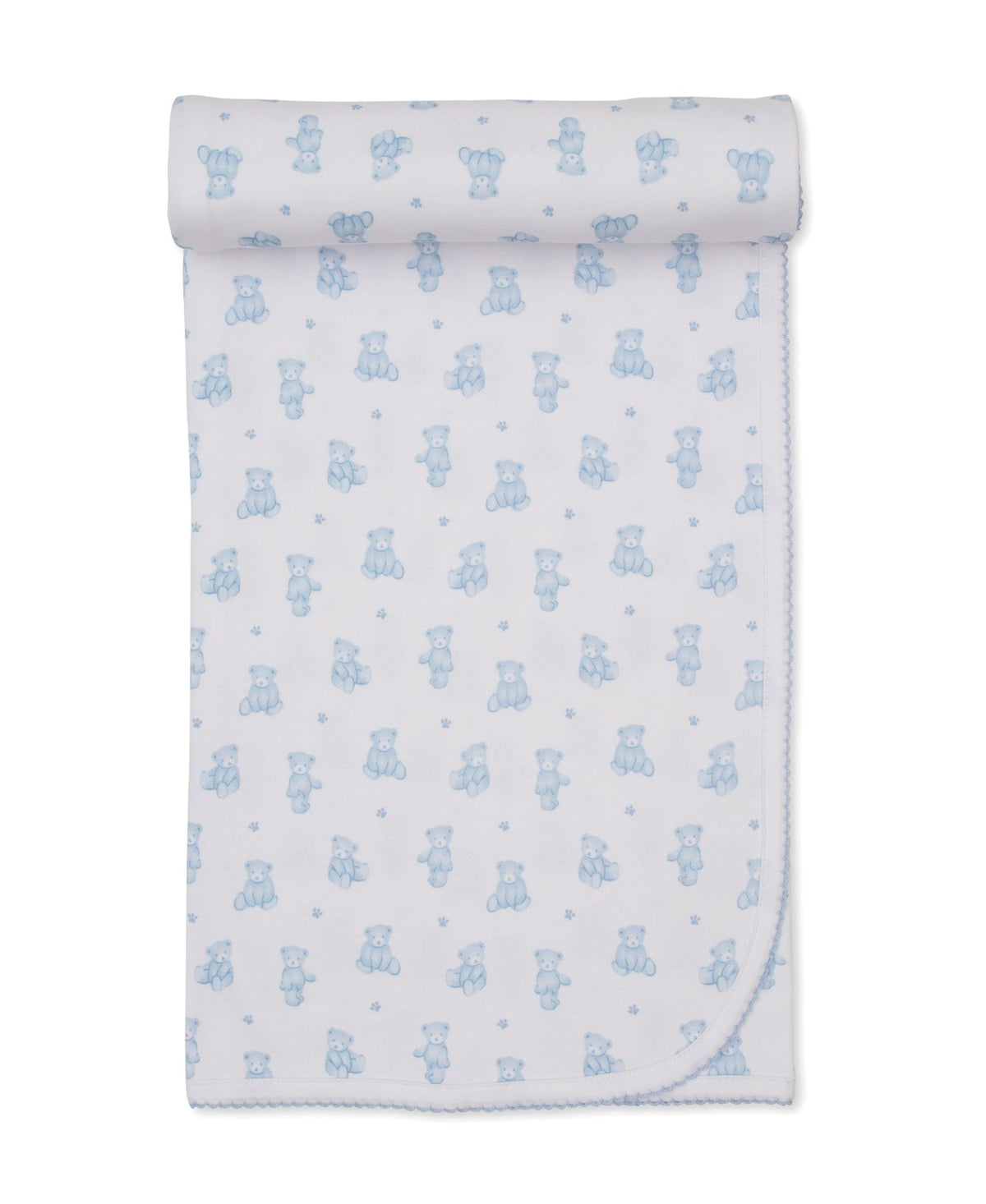 Kissy Kissy Blanket - Teddy Bears, Light Blue