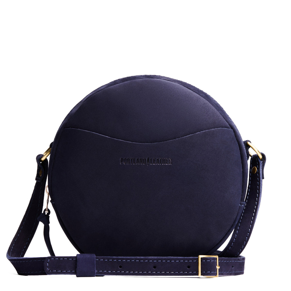 'Almost Perfect' Circle Crossbody - Velvet Blue / Large