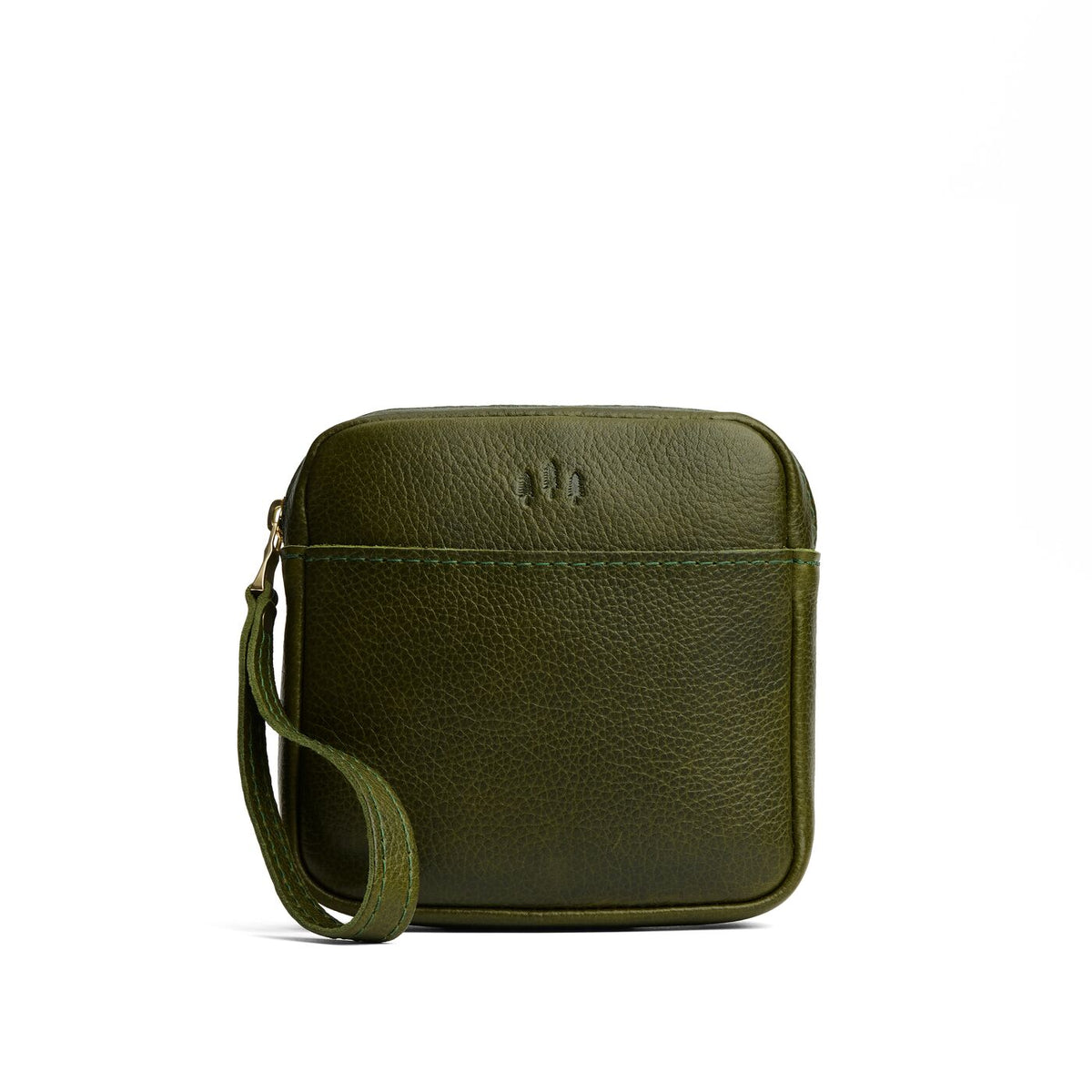 Large Square Pouch - Pebbled Olive