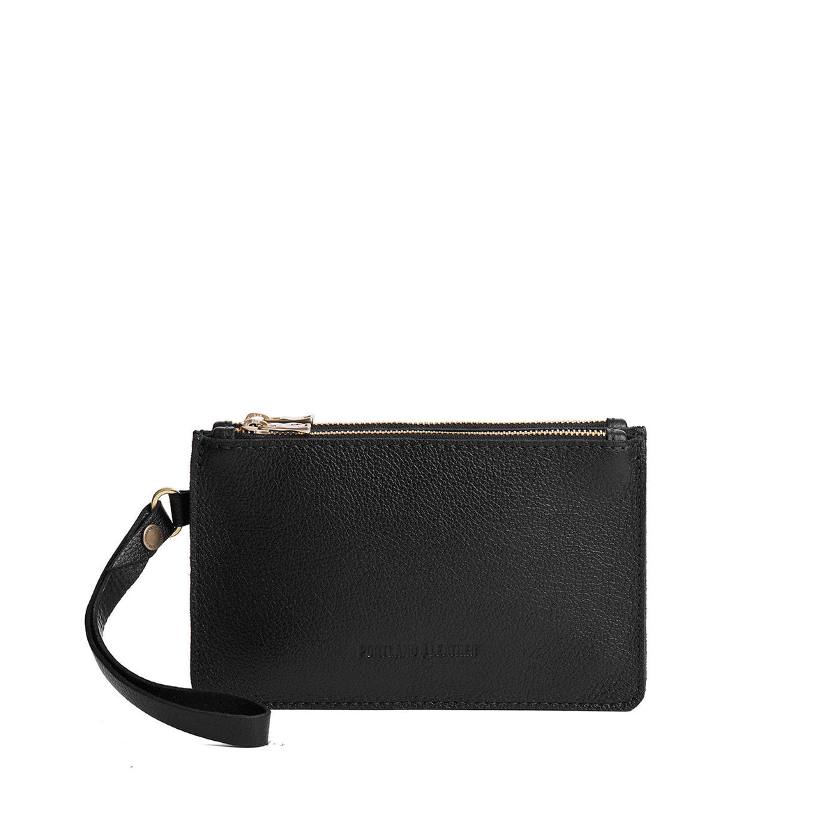 Zip-Zap Duo Wristlet - Pebbled--black