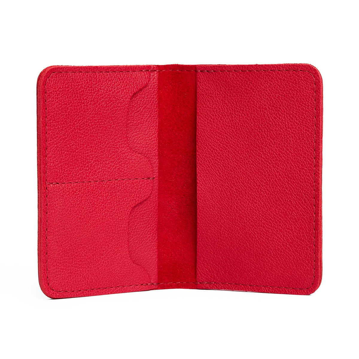 Leather Modern Passport Holder - Cherry