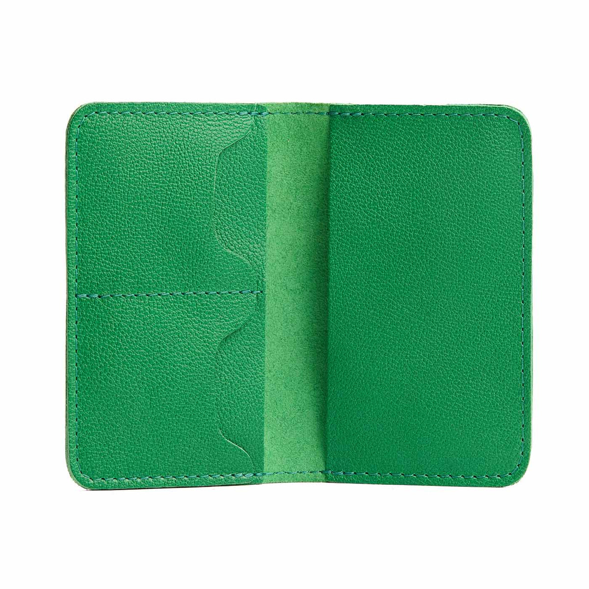 Leather Modern Passport Holder - Jolly Green