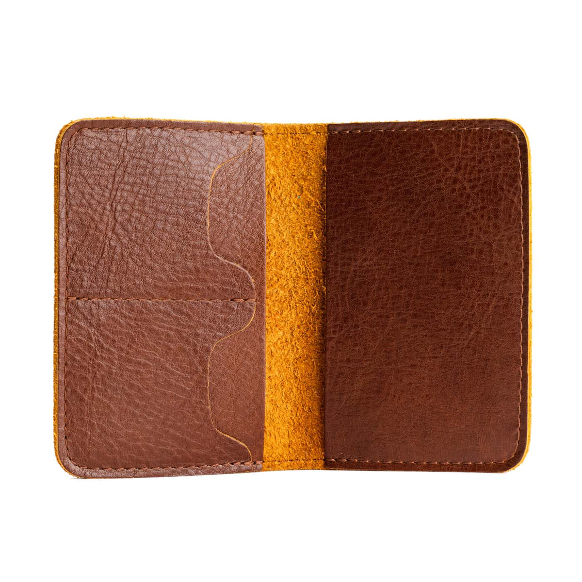 Leather Modern Passport Holder - Nuez