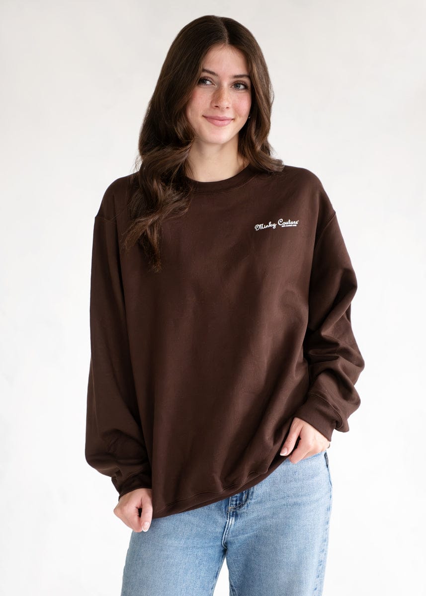 Minky Couture Sweatshirt - Chocolate Brown - Image 2