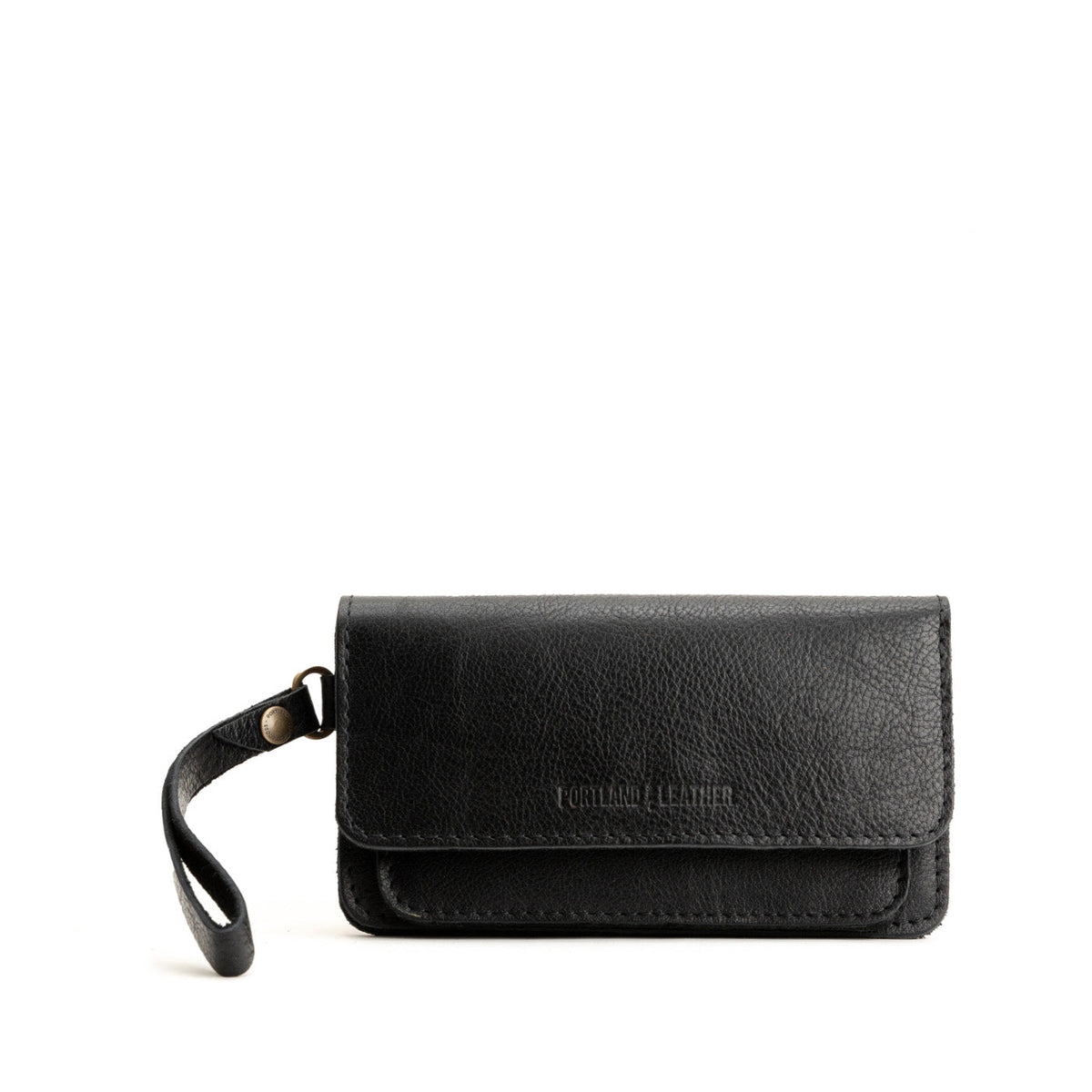 Lily Wristlet - Pebbled--black