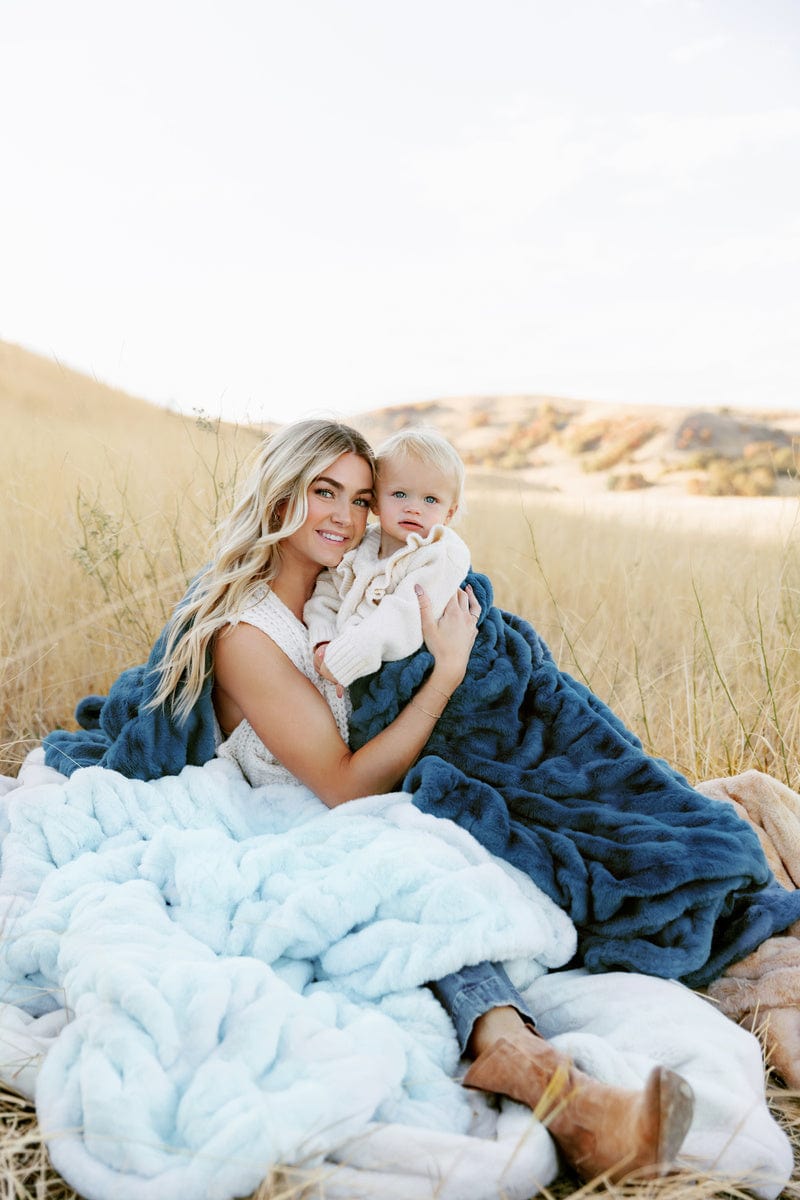 Hugs Midnight Blue Blanket - Image 6